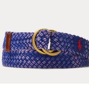 POLO ralph Lauren indigo braided belt